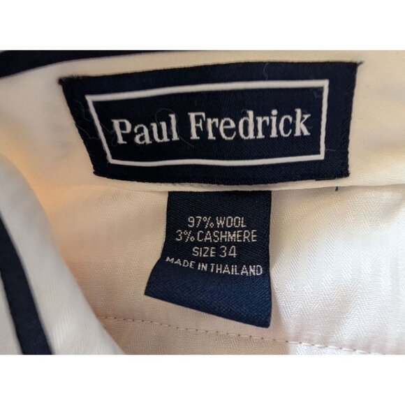 Paul Frederick Mens Wool & Cashmere Blend Beige Dress Pants Size 34 - Picture 2 of 4